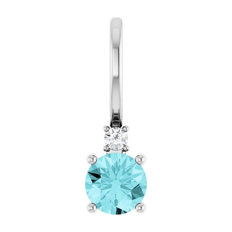 Birthstone Pendant, Diamond Accented Style - 88002 - Image 24