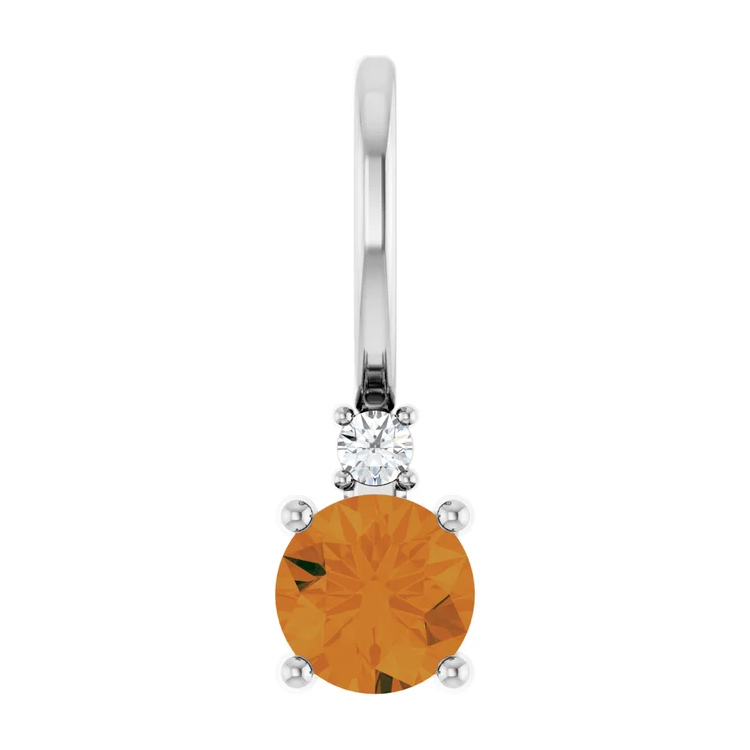 Birthstone Pendant, Diamond Accented Style - 88002 - Image 25