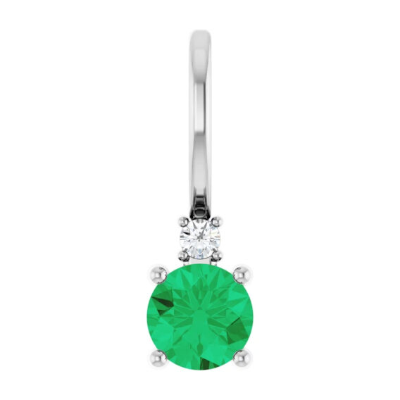 Birthstone Pendant, Diamond Accented Style - 88002 - Image 26