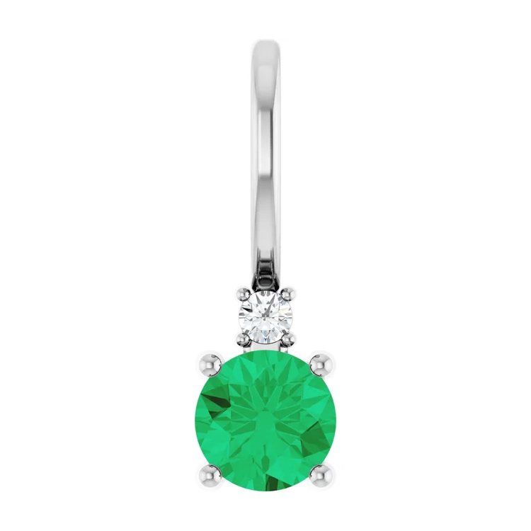 Birthstone Pendant, Diamond Accented Style - 88002 - Image 26
