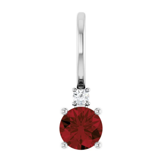 Birthstone Pendant, Diamond Accented Style - 88002 - Image 27