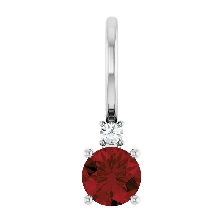 Birthstone Pendant, Diamond Accented Style - 88002 - Image 27