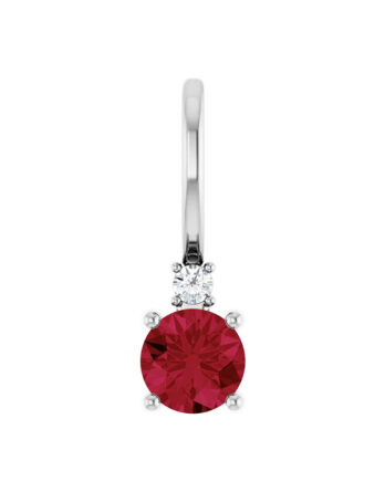 Birthstone Pendant, Diamond Accented Style - 88002