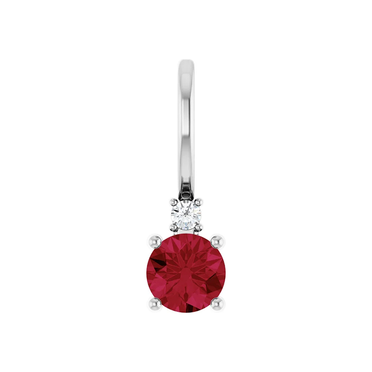 Birthstone Pendant, Diamond Accented Style - 88002
