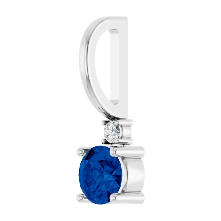 Birthstone Pendant, Diamond Accented Style - 88002 - Image 31