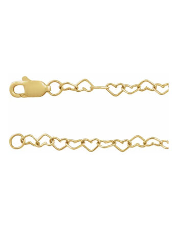 Heart Chain Necklace or Chain Bracelet, 3.2mm Chain - CH1207
