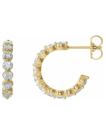 Diamond Hoop Earrings 86886
