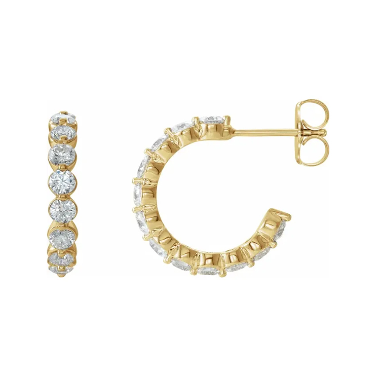 Diamond Hoop Earrings 86886