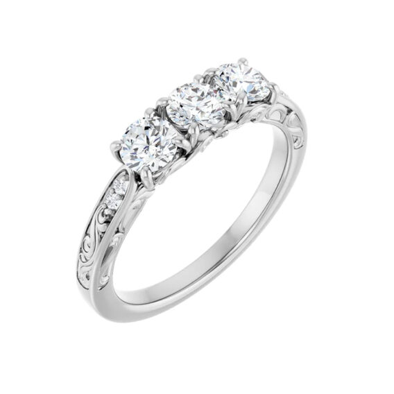 Three-Stone Anniversary Band 123266 - Image 6