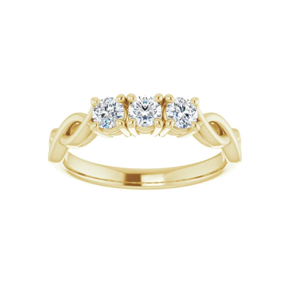 Anniversary Band, Three Stone Lab-Grown Diamond  - 122861 - Image 3