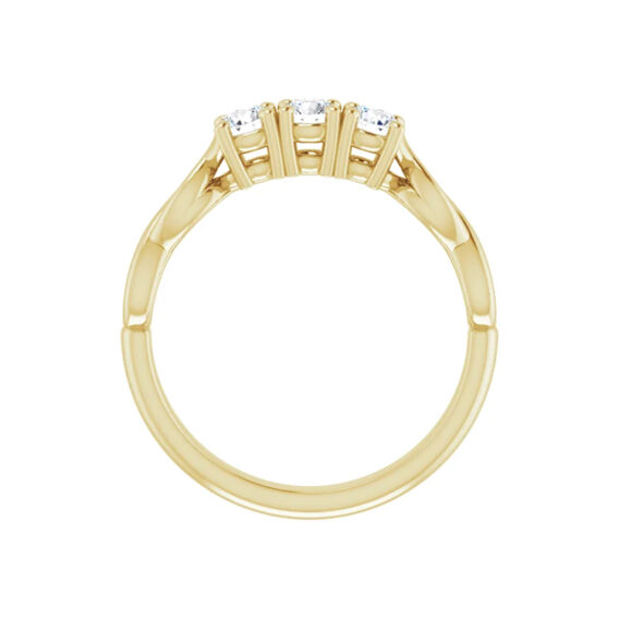 Anniversary Band, Three Stone Lab-Grown Diamond  - 122861 - Image 4