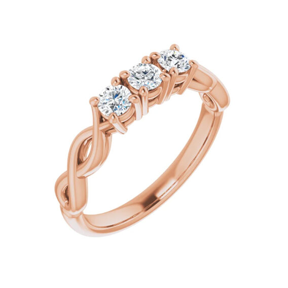 Anniversary Band, Three Stone Lab-Grown Diamond  - 122861 - Image 5