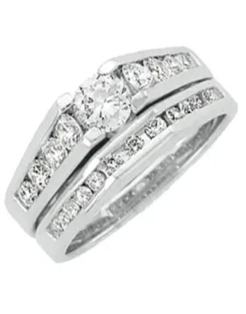 Platinum Accented Engagement Ring 61414