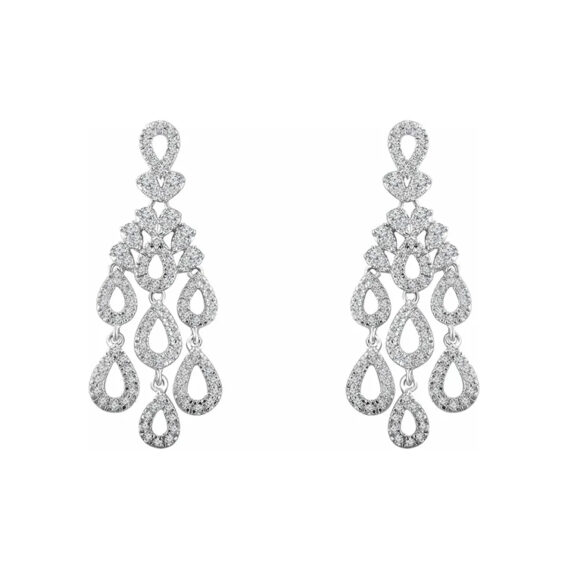 Diamond Chandelier Earrings 652705 - Image 2