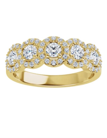 Five-Stone Halo-Style Diamond Anniversary Band 122830