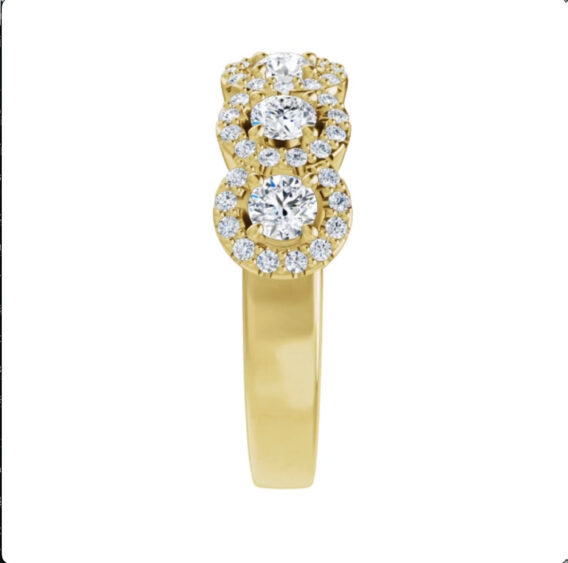 Five-Stone Halo-Style Diamond Anniversary Band 122830 - Image 3
