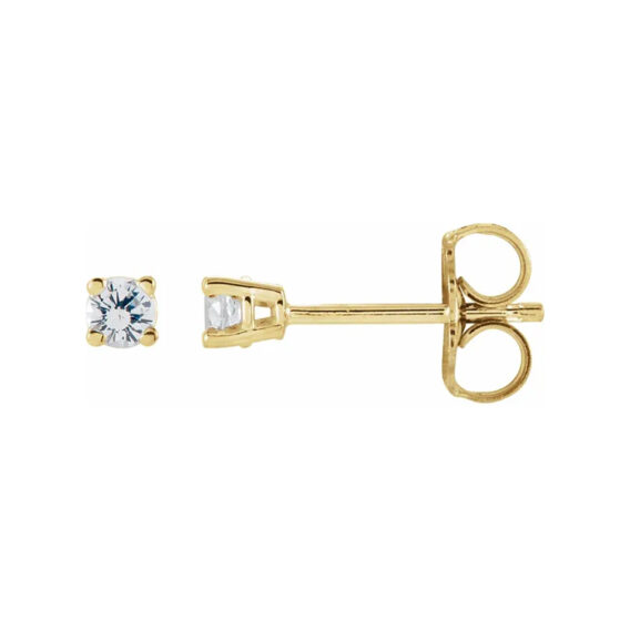 Lab-Grown Moissanite 4-prong Stud Earrings - 1874M - Image 13