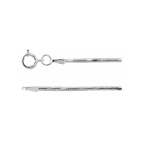 Sterling Silver Chain Necklace, (1.25 or 1.50mm) Snake Diamond Cut Style - CH443 - Image 4