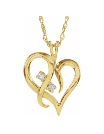 Diamond Heart Pendant or Necklace - 60962