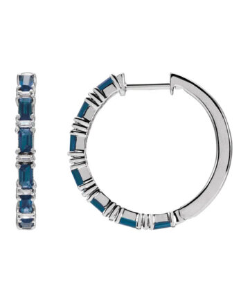 Gemstone Hoop Earrings 689188