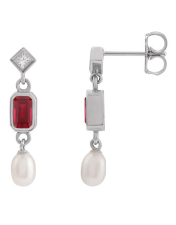 Dangle Gemstone Earrings 88790