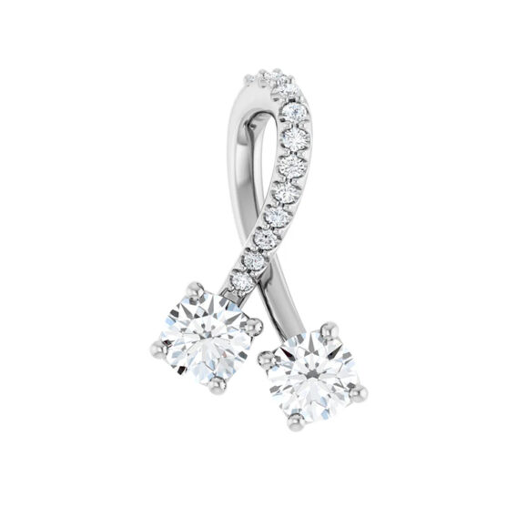 Lab-Grown Moissanite Pendant or Necklace - 653495 - Image 6
