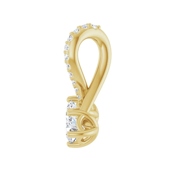 Lab-Grown Moissanite Pendant or Necklace - 653495 - Image 4
