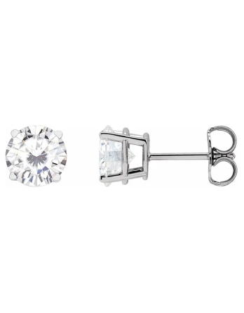 14K Gold, Lab-Grown Moissanite Stud Earrings - 1874Moissanite
