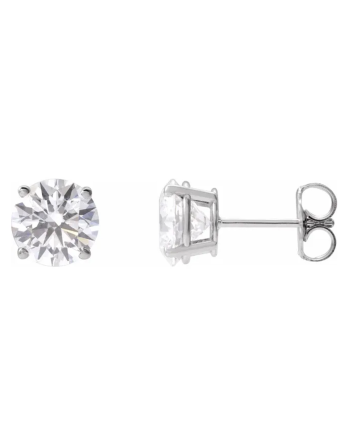 14K White, Lab-Grown Diamond Stud Earrings - 652480