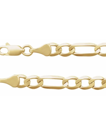 14K Yellow 5.5 mm Figaro Chain - CH1233