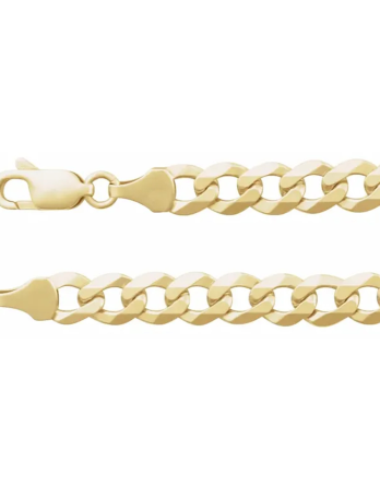 14K Yellow 7 mm Curb Chain - CH1234