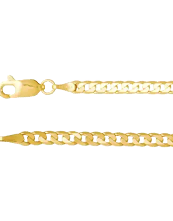 14K Yellow 3 mm Curb Chain - CH26