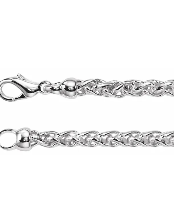 Sterling Silver 4 mm or 6 mm Wheat Chain - CH267