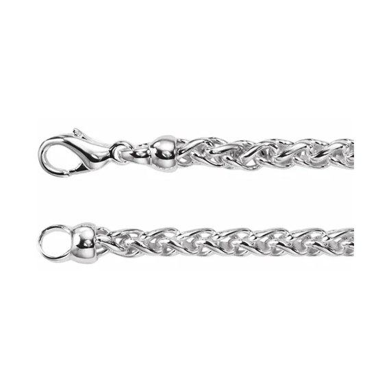 Sterling Silver 4 mm or 6 mm Wheat Chain - CH267