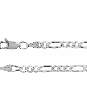 Sterling Silver 3.5 mm Figaro Chain - CH433