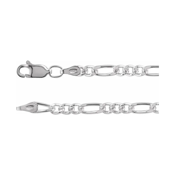 Sterling Silver 3.5 mm Figaro Chain - CH433