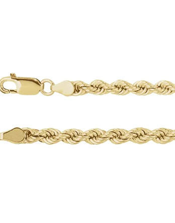 14K Yellow 4 mm Rope Chain - CH953