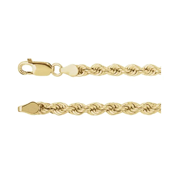 14K Yellow 4 mm Rope Chain - CH953
