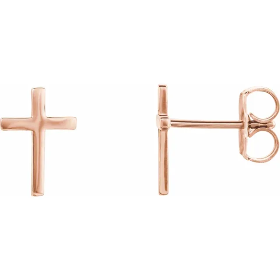 10 mm Cross Earrings - R17014 - Image 3