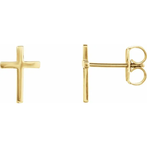 10 mm Cross Earrings - R17014 - Image 2