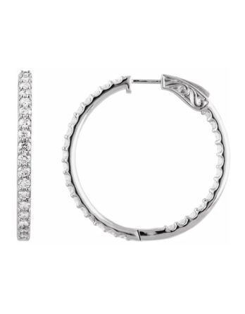 Diamond Hoop Earrings 650183