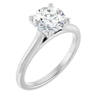 Round Solitaire Engagement Ring 10K Gold 126617_10K