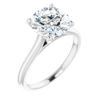 Round Solitaire Stone, Engagement Ring, Platinum 126617_PR
