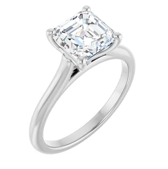 Engagement Ring, Asscher Shape Lab-Grown Diamond 126617A