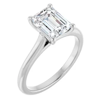 Engagement Ring, Emerald Shape Lab-Grown Diamond 126617E