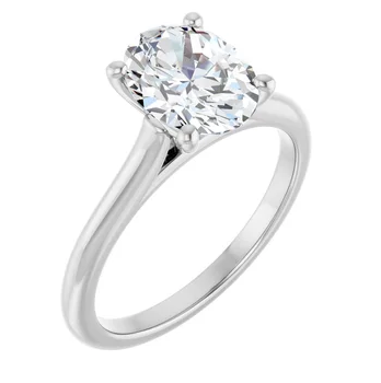 Engagement Ring, Oval Shape Lab-Grown Diamond Stone 126617