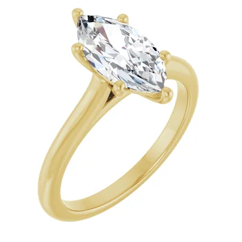 Marquise Solitaire Engagement Ring 126617M - Image 2