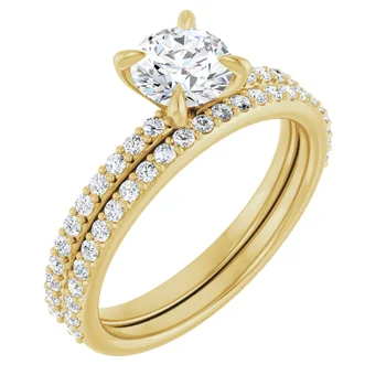 Matching Wedding Band 122814 for Oval Engagement Ring 122790 - Image 2