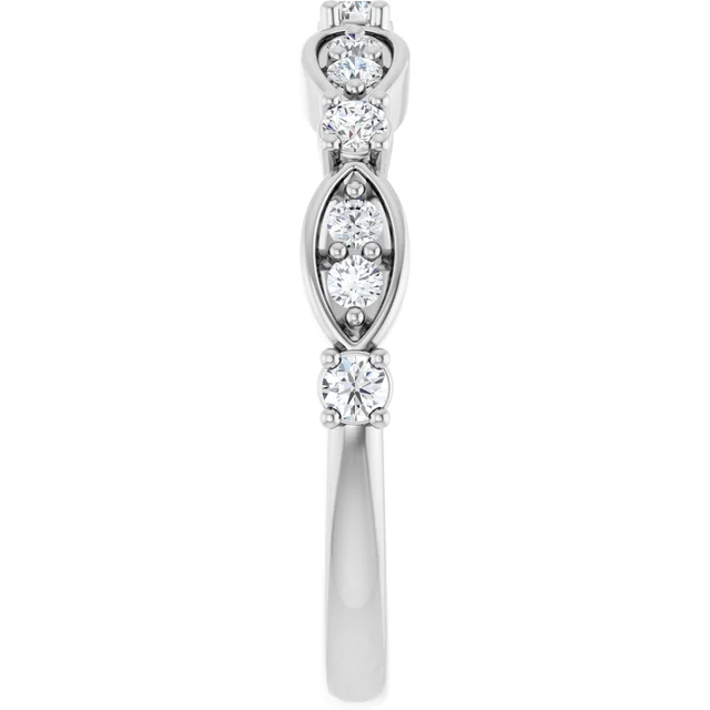 Matching Wedding Band 127477 for Round Stone Engagement Ring 127476 - Image 4