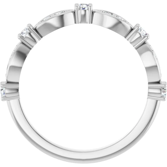 Matching Wedding Band 127477 for Round Stone Engagement Ring 127476 - Image 2